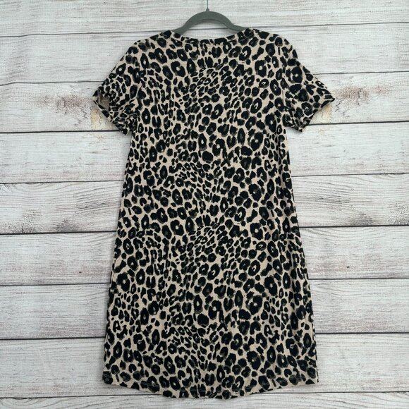 Lot of 2 Sanctuary Animal Print T-Shirt Dresses‎ Women's Size Small Cream/Beige - Picture 3 of 16